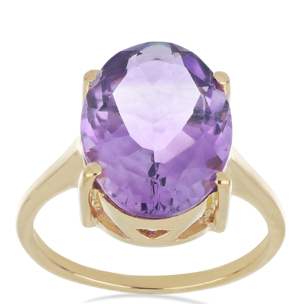 Goldplattierter Silberring mit Amethyst aus Vera Cruz 4 