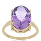 Goldplattierter Silberring mit Amethyst aus Vera Cruz