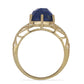 Goldplattierter Silberring mit Lapislazuli aus Badakhshan