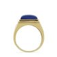 Goldplattierter Silberring mit Lapislazuli aus Badakhshan