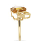 Goldplattierter Silberring mit Cognac-Quarz