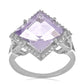 Silberring mit Rose De France Amethyst und weißem Topas