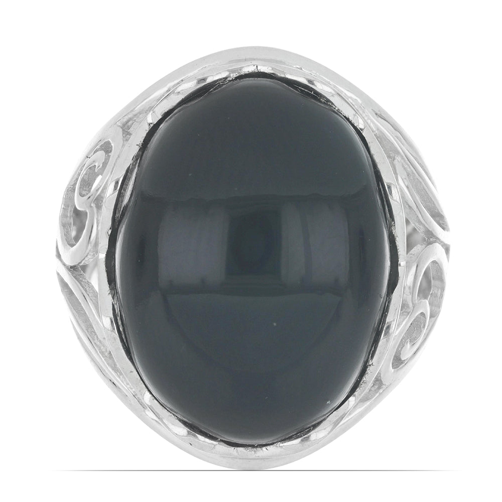 Silberring mit schwarzem Onyx aus Suwar 1 