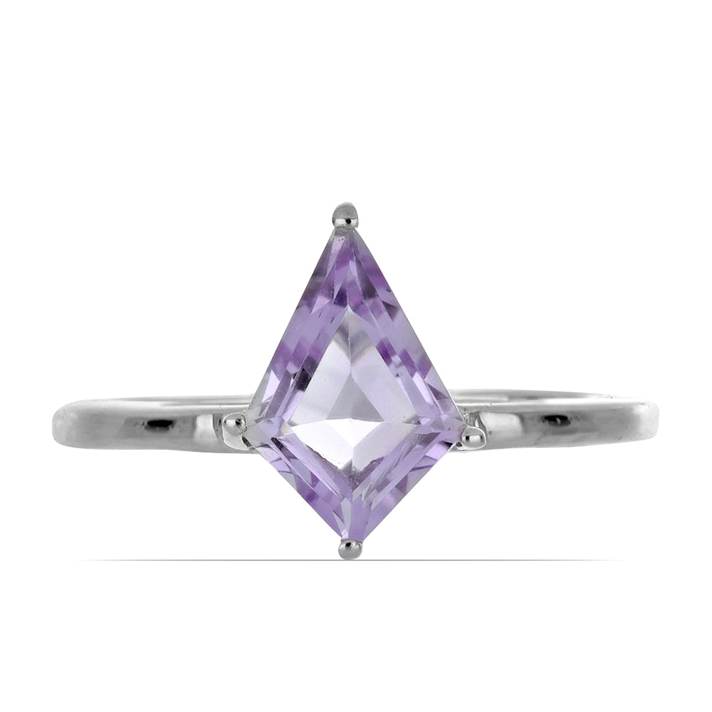 Silberring mit Rose De France Amethyst 1 