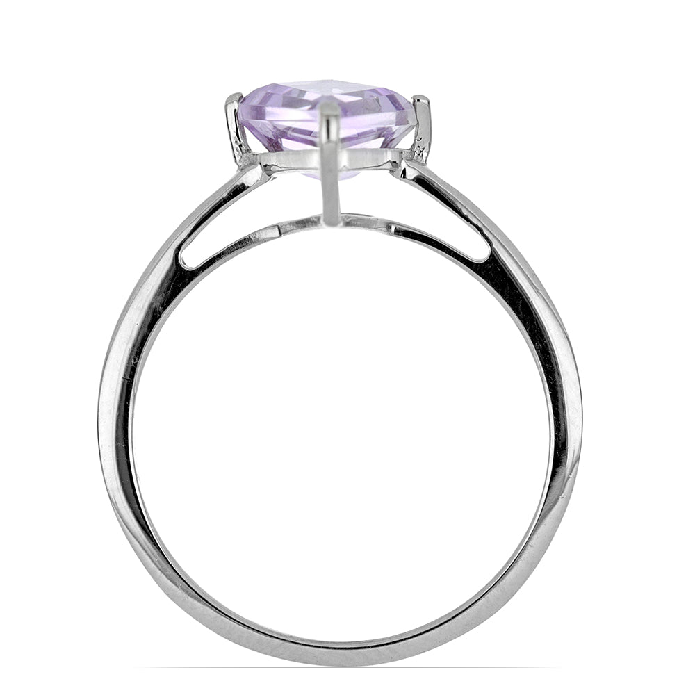 Silberring mit Rose De France Amethyst 2 