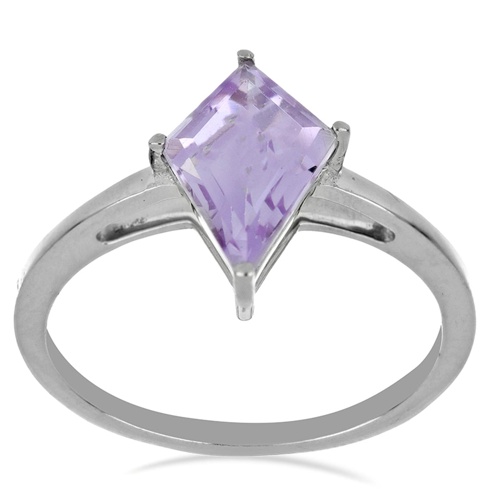 Silberring mit Rose De France Amethyst 3 