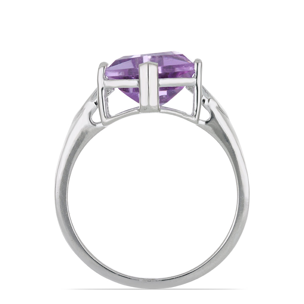 Silberring mit Rose De France Amethyst