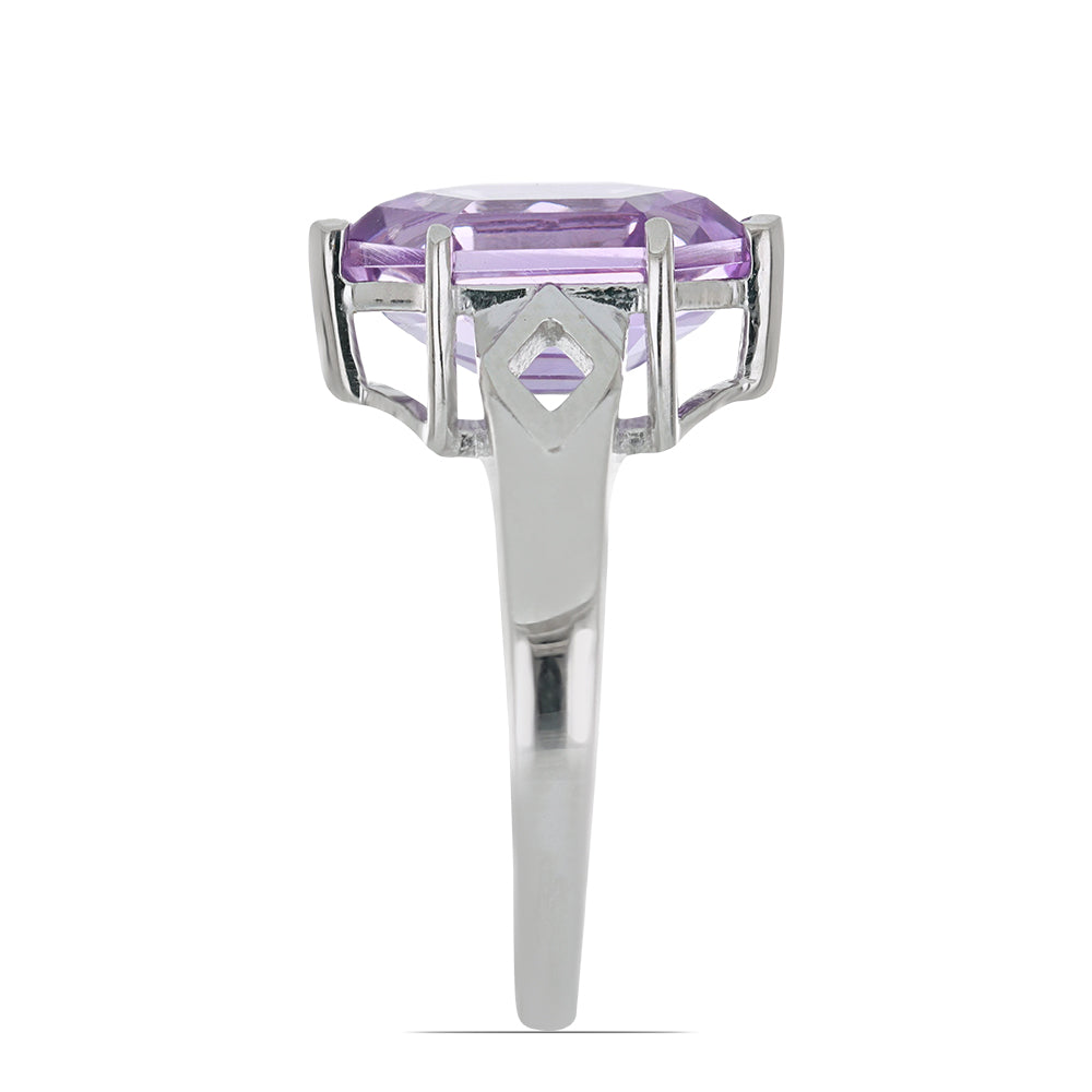 Silberring mit Rose De France Amethyst