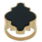 Goldplattierter Silberring mit schwarzem Onyx aus Suwar