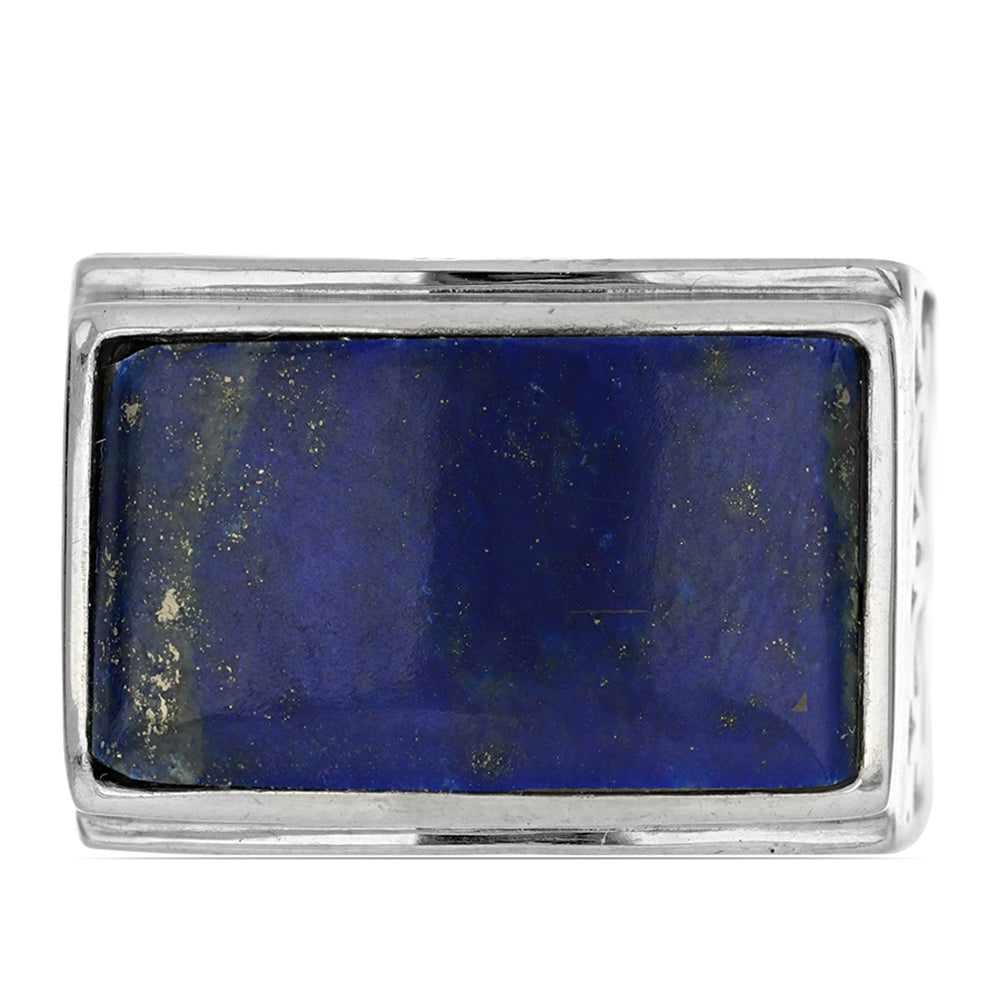 Silberring mit Lapislazuli aus Badakhshan