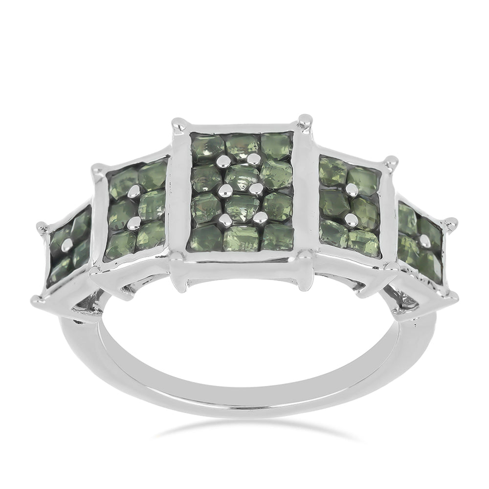 Silberring mit Peridot aus Changbai