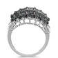 Silberring mit blauem Diamant