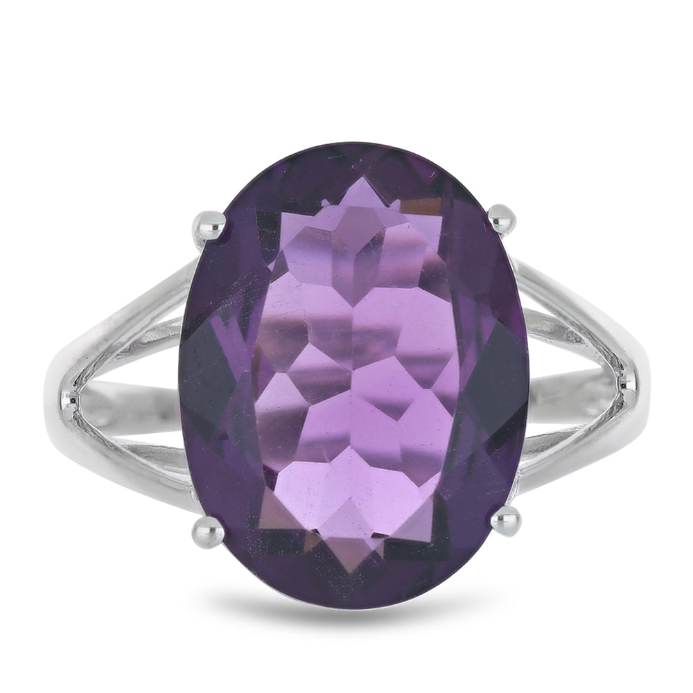 Silberring mit marokkanischem Amethyst 1 