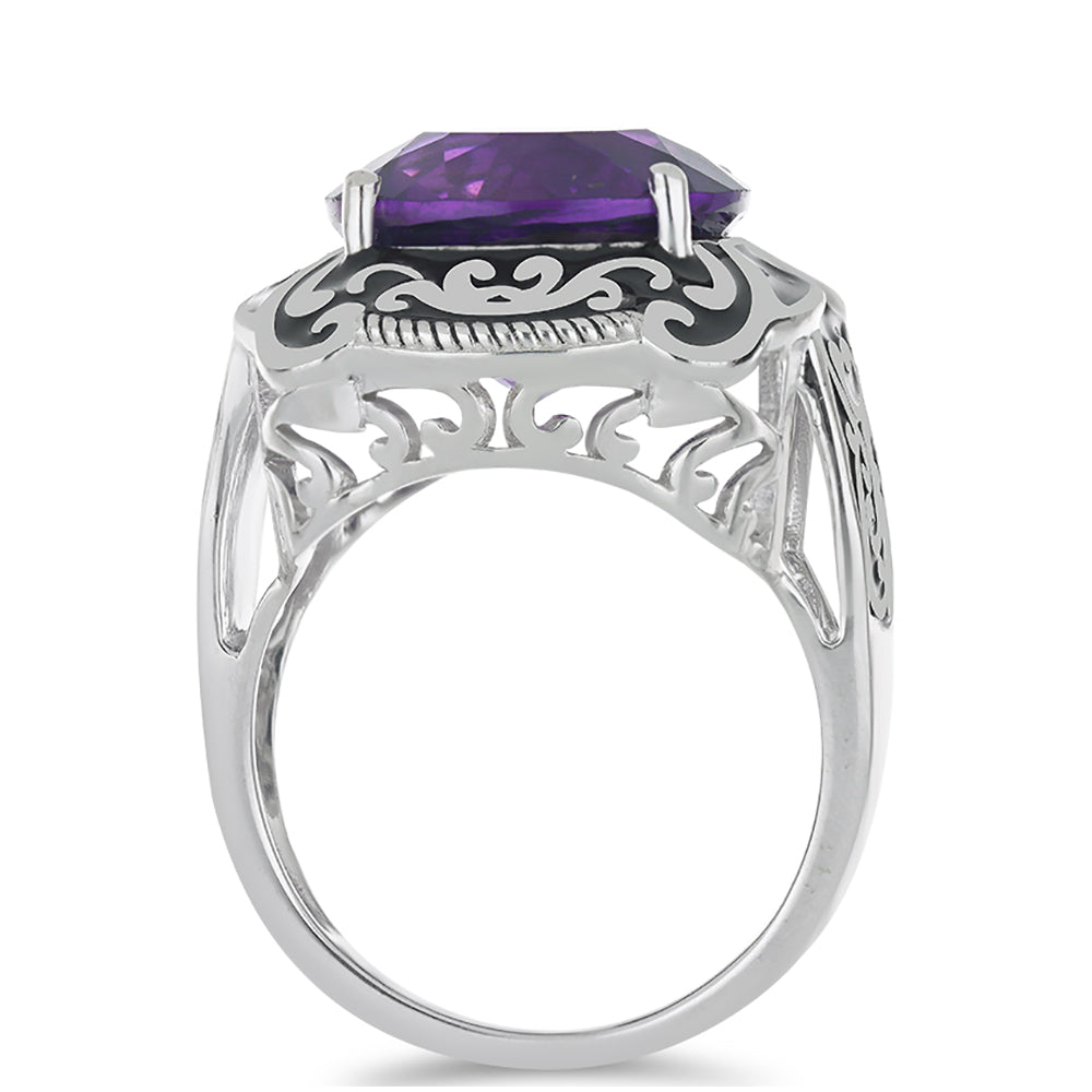 Silberring mit marokkanischem Amethyst 2 