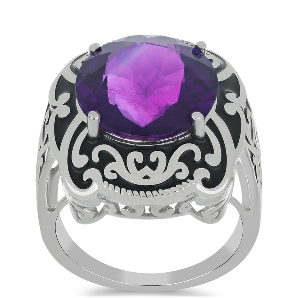 Silberring mit marokkanischem Amethyst 3 