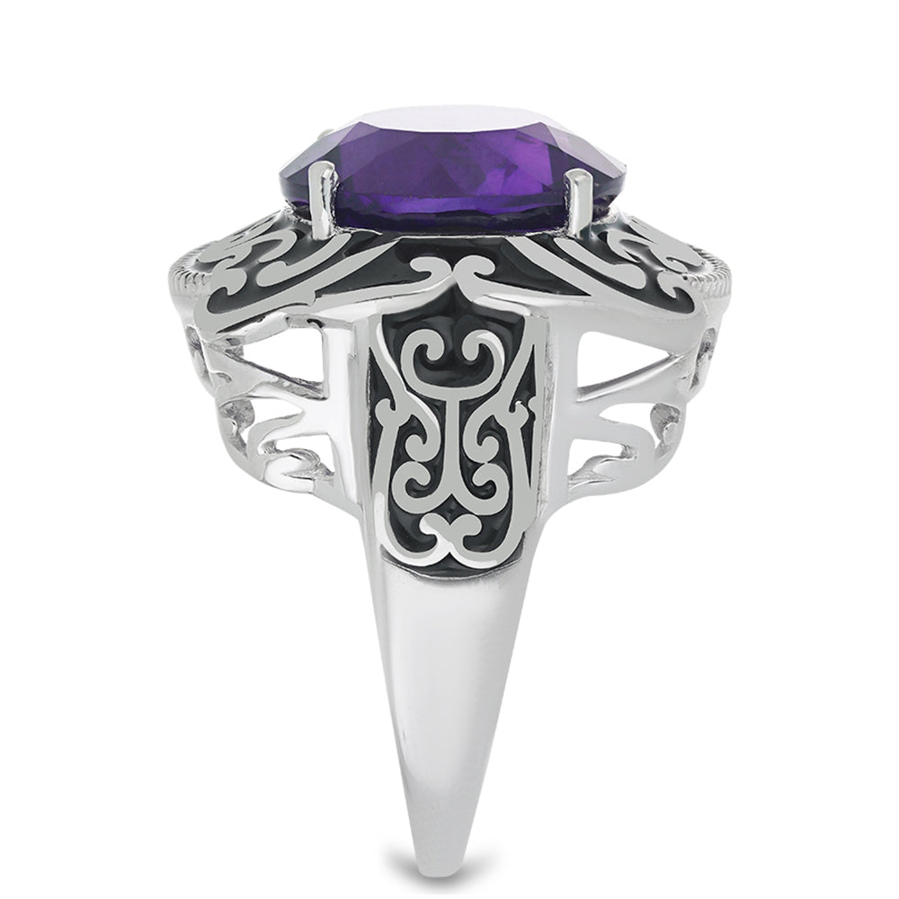 Silberring mit marokkanischem Amethyst 4 