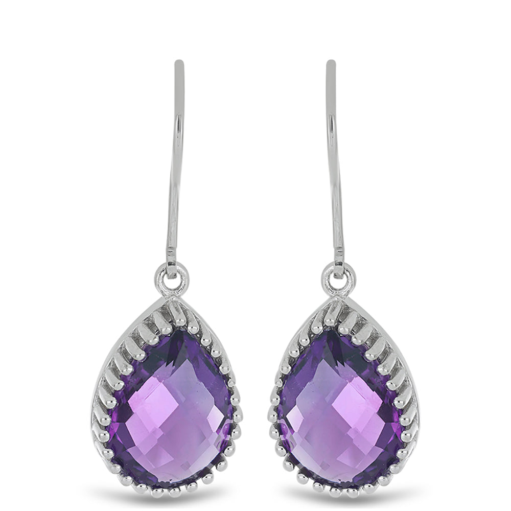 Silberohrringe mit marokkanischem Amethyst