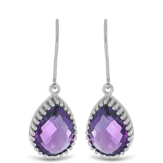 Silberohrringe mit marokkanischem Amethyst