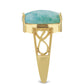 Goldplattierter Silberring mit Larimar