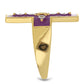 Goldplattierter Silberring mit Emaille und Peridot aus Changbai