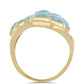 Goldplattierter Silberring mit Larimar