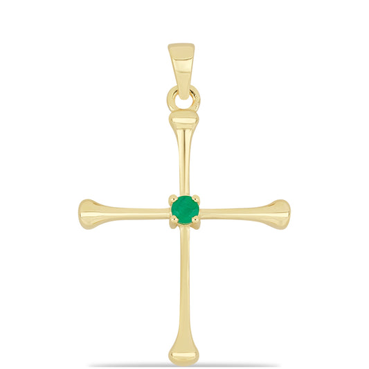 Goldanhänger mit brasilianischem Smaragd