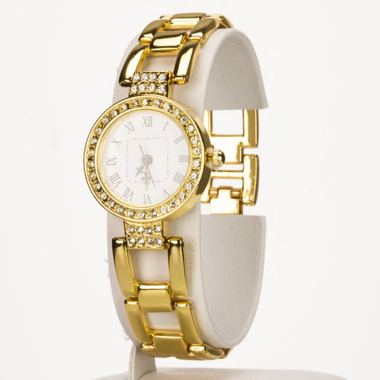 Uhr aus goldplattierter Legierung mit weißem Emporia® Kristall