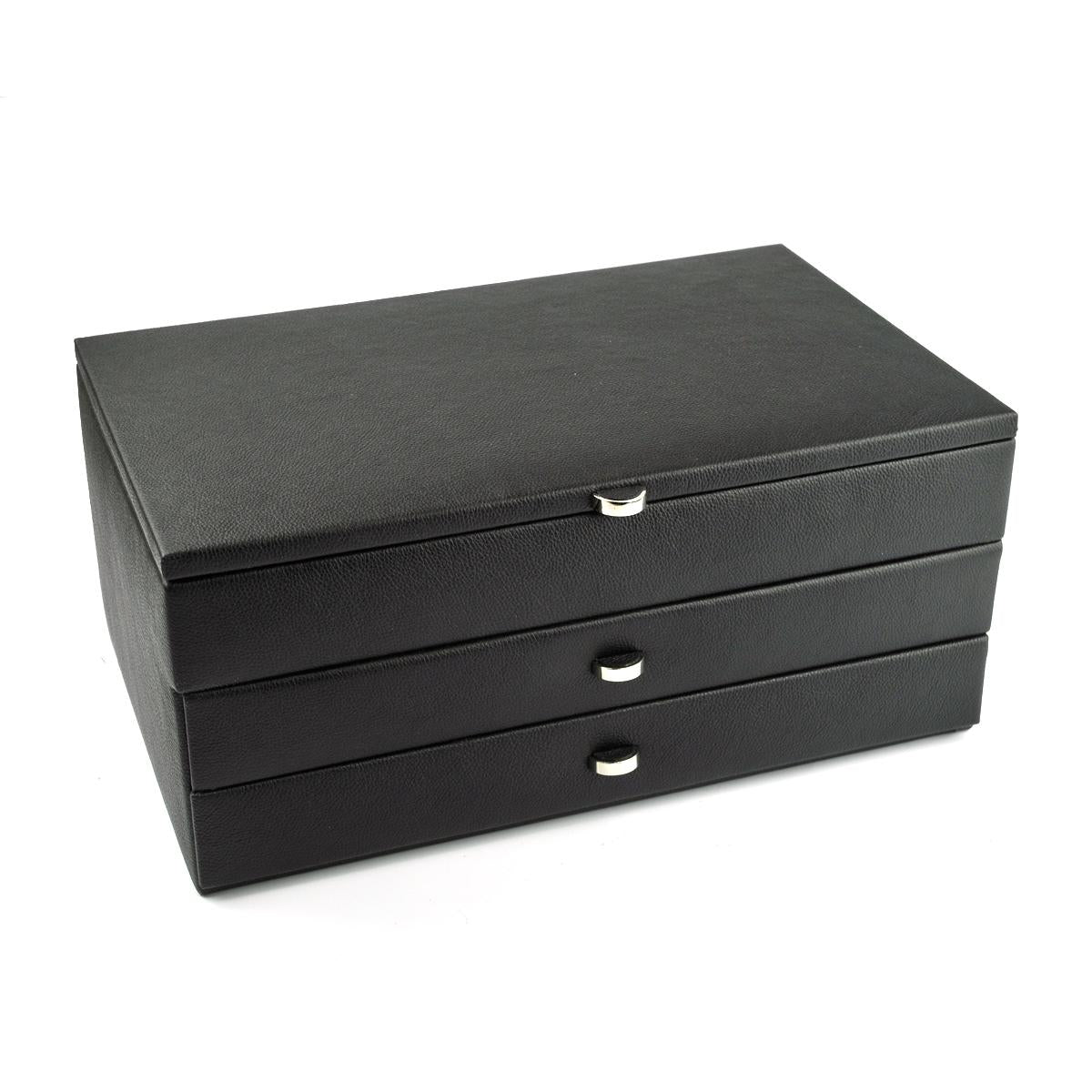 Große schwarze Premium-Boutique-Schmuckschatulle 1 
